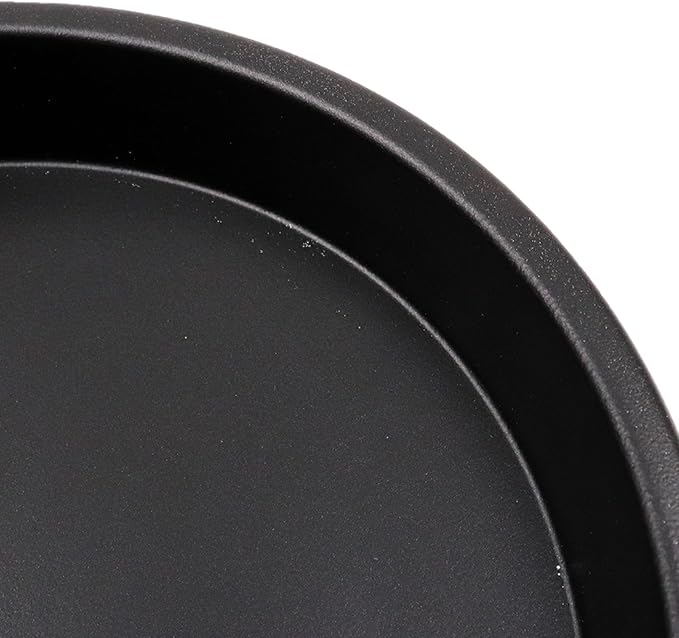 7" Non-Stick Bakeware Pizza & Pie Pan, Black, 1Pcs | Aluminum Baking Pan for Healthy & Long-Lasting, Easy To Clean, For Baking Pizza, Cakes, Quiches And Homemade Baking