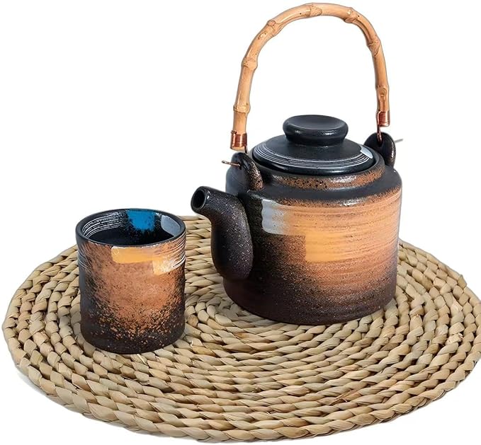 6Pcs 12" Round Woven Rattan Placemats,Natural Hand-Woven Water Hyacinth Placemats,Farmhouse Weave Place Mats,Rustic Braided Wicker Table Mats (12inch Set of 6)