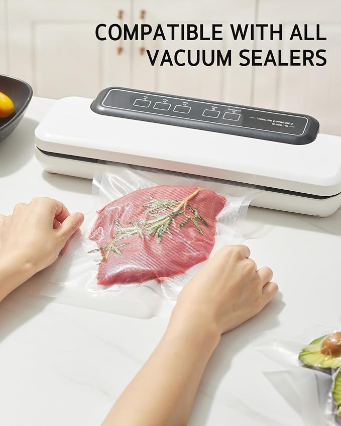 Syntus 11" x 150' Vacuum Sealer Bags for Food Seal Rolls with Cutter | BPA Free, Sous Vide Microwave Freezer Safe, Custom Size, Effortless and Precise Cutting, Works with All Vacuum Sealers