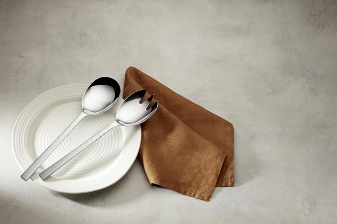 Oneida Chefs Table Salad Servers, 1.00 LB, Metallic