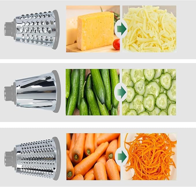 Cheese Grater with Handle,Multifunctional Rotary Cheese Grater | Kitchen Cheese Shredder Can Easily Chop Vegetables,Potatoes,Carrots,Etc.The Suction Cup is Stable and Easy to Clean