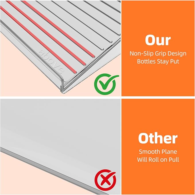 MUDEELA Clear Spice Drawer Organizer, 3 Tier- 2 Set (6 Packs) | Expandable From 11" to 22", (Jars not included), Kitchen Seasoning Organizers and Storage for Drawer