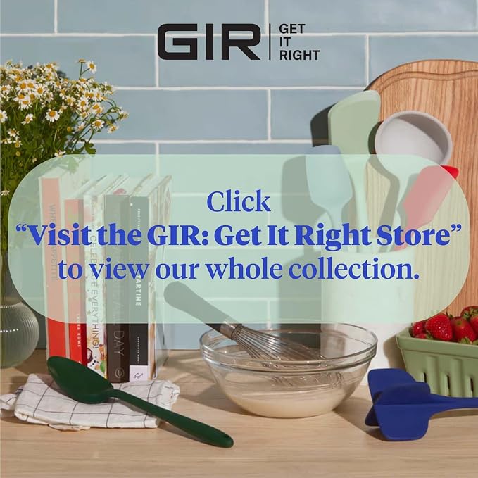 GIR: Get It Right Silicone Kitchen Spatula - Non-toxic Cooking Utensils for Nonstick Cookware, Cooking and Baking, Skinny - 11IN - Red