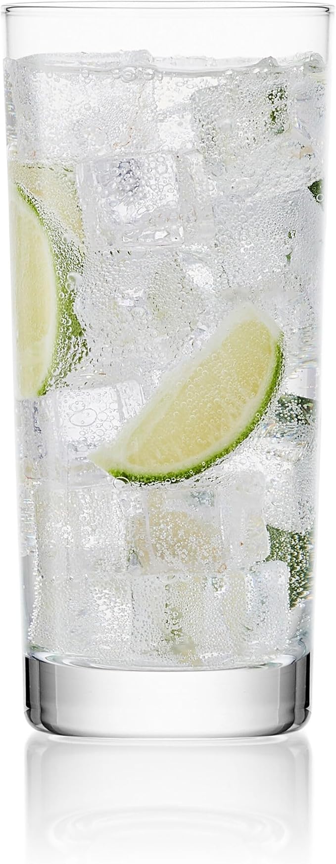 Mikasa Lana Tall Beverage Highball Glass Cups, Set of 4, 16 Ounce, Clear
