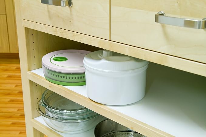 PrepWorks 4 Qt Collapsible Salad Spinner for Quick Salad Washing and Drying | Collapsible Space-Saving Design, BPA-Free and Dishwasher Safe for Easy Clean Up