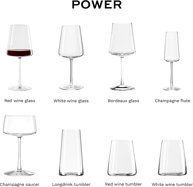 Stölzle Lausitz Red Wine Glasses Power Set of 2, 17 1/2 oz – Premium Glasses for Full-Bodied Wines – Modern Red Wine Glasses with Angular Design for Maximum Flavor – Dishwasher- & Break-Resistant