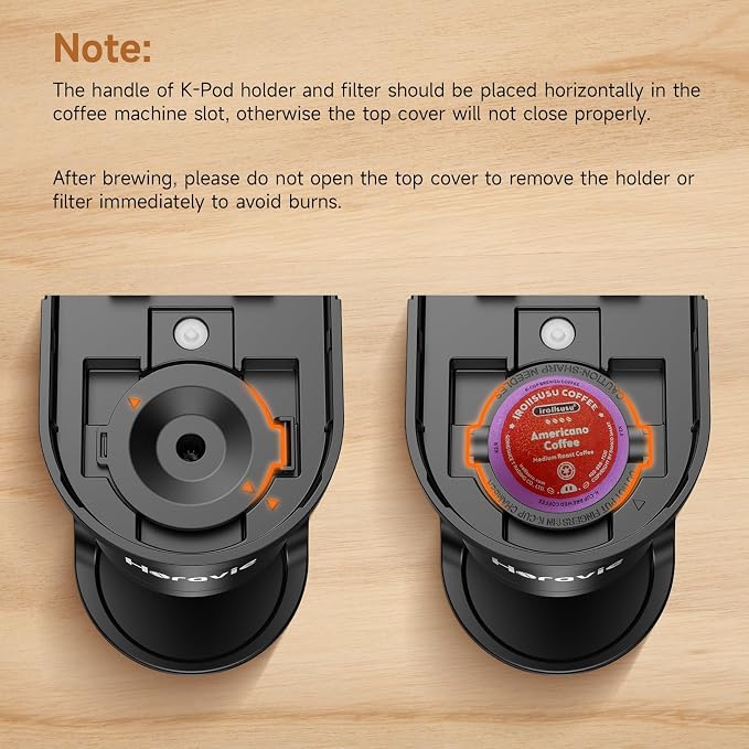 Small Single Serve Coffee Maker, One Cup Coffee Machine for K-Cup & Grounds | Portable Pod Coffee Maker, Fast Brew, 6 to 12 oz. Brew Sizes, One Button Design, Easy for Elder to Use, Space Saving, Black