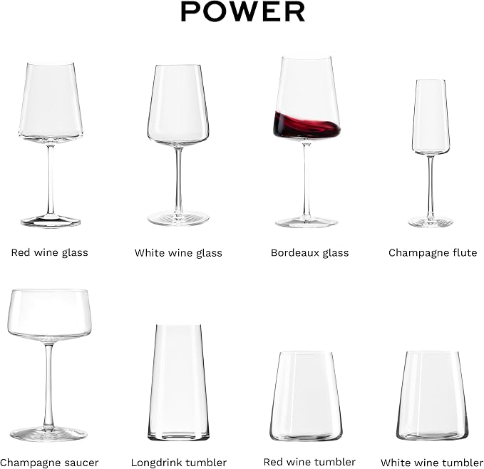 Stölzle Lausitz Bordeaux Glasses Power Set of 2, 22 oz – Premium Wine Glasses Ideal for Bordeaux – Modern Crystal Bordeaux Goblets for Maximum Flavor – Dishwasher- & Shock-Resistant