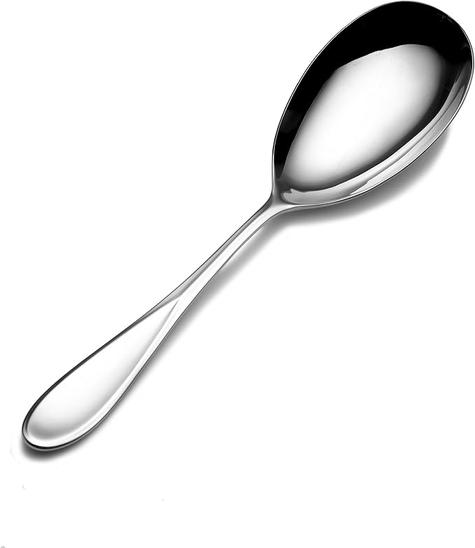 Mikasa Bravo Stainless Steel Large Salad Spoon, Silver - 5080626