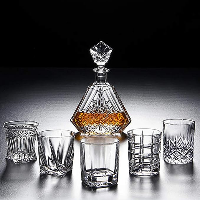 DeeCoo Premium 10, 11 OZ Scotch Glasses - Old Fashioned Whiskey Glasses/Style Glassware for Bourbon/Rum/Bar Tumbler Set of 6