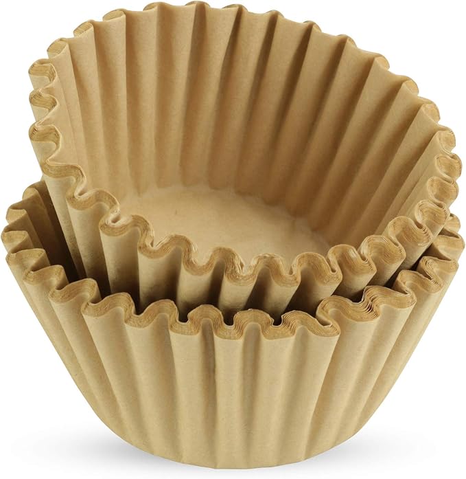 8-12 Cup Basket Coffee Filters, Unbleached for Drip Makers, 1,000 Count | Made in USA basket coffee filters, 8-12 cup size, natural unbleached paper, 1,000 count, for drip coffee makers