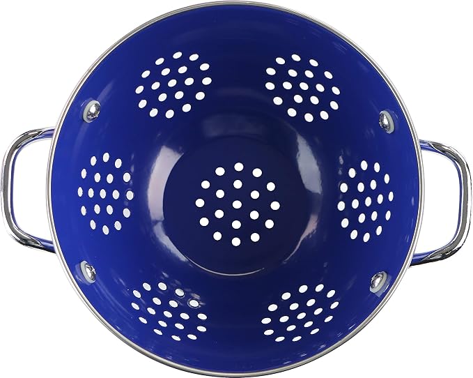Calypso Basics by Reston Lloyd Powder Coated Enameled Colander, 1.5 Quart, Indigo,8705