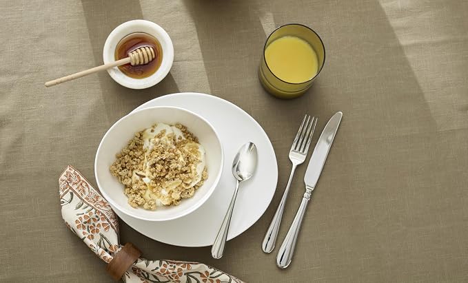 Lenox Studio 1414 Curve Bone China 16-Piece Dinnerware Set for 4 | dishwasher safe | plates and bowls sets for kitchen and dining | 11.8 inch plate, dish set, dishes, chip resistant