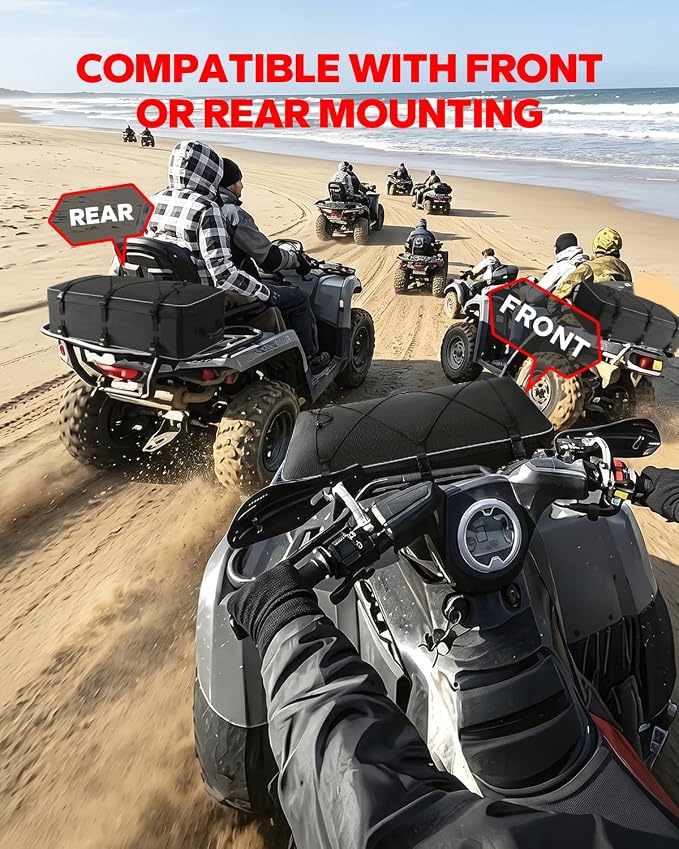 ATV Gear Bag, Upgraded ATV Storage Bags for Front Rear Rack, Upgraded Double-layer Waterproof Design Cargo Bag With Cooler Bag Compatible With Polaris Sportsman Fourtrax Kawasaki Arctic Cat