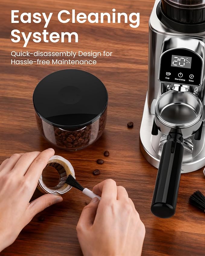 Conical Burr Coffee Grinder, Electric Coffee Bean Grinder | 48 Precise Settings, Anti-Static Coffee Grinders for Home Use, Adjustable Conical Burr Mill for Espersso/Drip/French Press