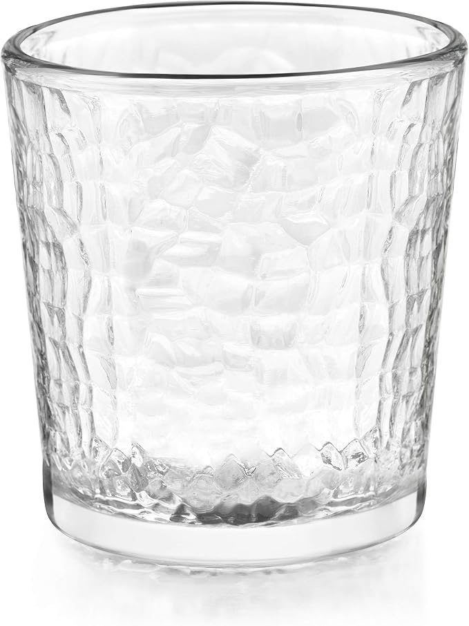 Libbey Yucatan Textured Tumbler & Rocks Drinking Glasses Set of 16 | Jumbo Margarita Glass Cups with 16.2 oz and 13 oz Capacities for Frozen Cocktails, Mocktails & Entertaining