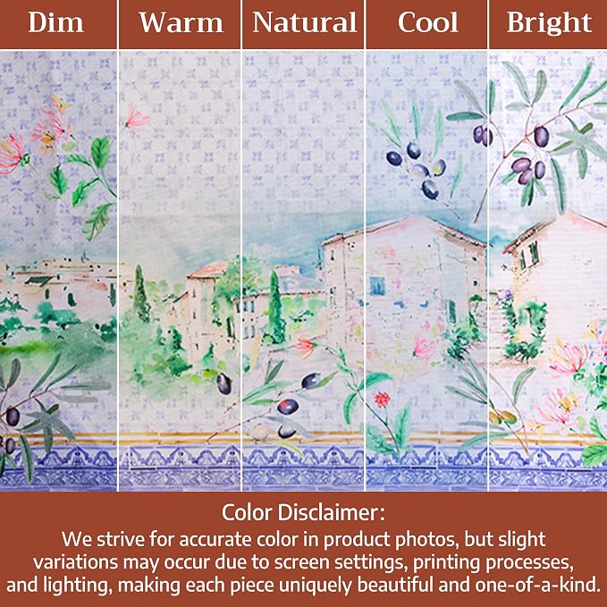 Maison d' Hermine Placemats Set of 4 Reusable 100% Combed Cotton (13"x19") | Cloth Place Mats Washable Table Mats for Kitchen Dining Party Wedding Hotel Home Restaurant Spring Summer - Luberon