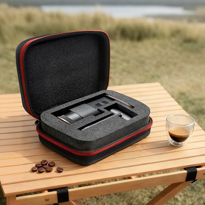 Portable Electric Burr Coffee Grinder,Wirsh Geimori T38 with 3600mAh Battery& Stepless Adjustment for Espresso,Pour Over,French Press, Single Dose, Fast USB-C Charging,Travel & Home Use,Black