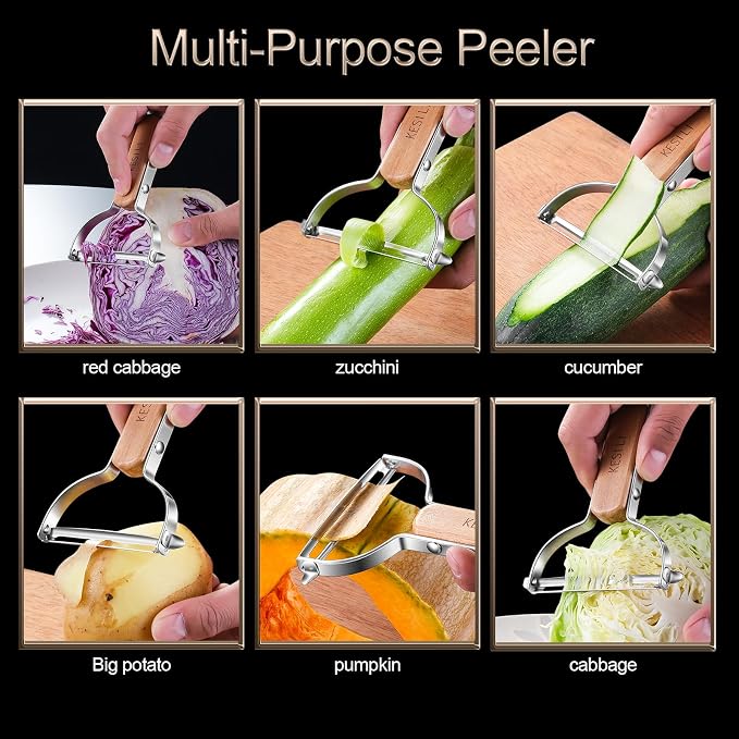 Cabbage Peeler for Kitchen, 3.54-inch Wide-Mouth | Ergonomic Non-Slip Handle, Sharp stainless steel knives are durable and long-lasting, Sharp for Veggie, Fruit, Potato, Carrot