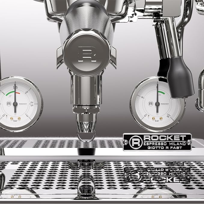 Rocket Espresso Giotto FAST R Espresso Machine | Rotary Pump | Heat Exchanger | PID Temperature Control | (Black)