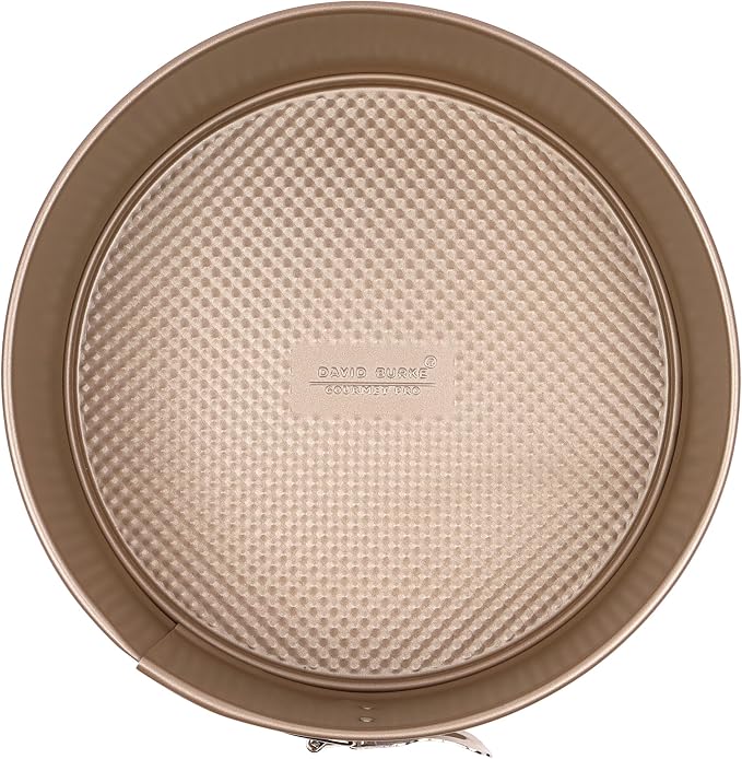 David Burke 9" Springform Pan – Carbon Steel Cheesecake Mold with Removable Bottom, Oven Safe, PFTE & PFOA Free – Bronze
