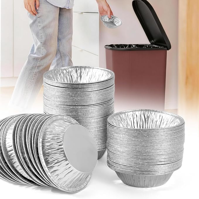 120 Pack Mini Pie Tins, 5 Inch Disposable Aluminum Pie Pans, Foil Pie Pans, Individual Pie Pans perfect for Baking, Small Pie Tins, Freezer & Oven Safe, Easily Stack & Store