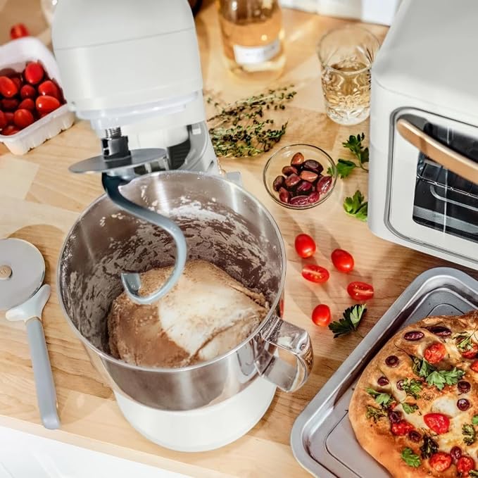 5.3 Qt Stand Mixer, 300W Electric Kitchen Mixer with 12 Speeds, Tilt Head Design, Stainless Steel Bowl, Dough Hook Whisk Beater Splash Guard (White Icing)