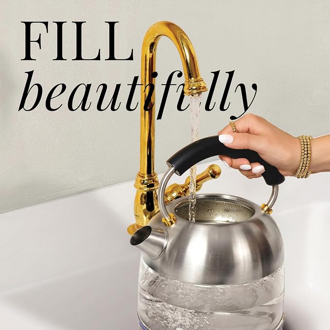 Styled Settings Stainless Steel Electric Kettle with Temperature Control | BPA and Plastic Free Electric Kettle with Keep Warm Function, Borosilicate Glass -1500W Hot Water Boiler with Digital Display