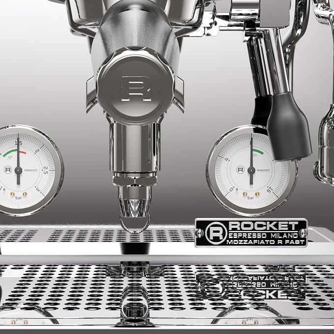 Rocket Espresso Mozzafiato FAST R Espresso Machine | Rotary Pump | Heat Exchanger | PID Temperature Control | (Black)