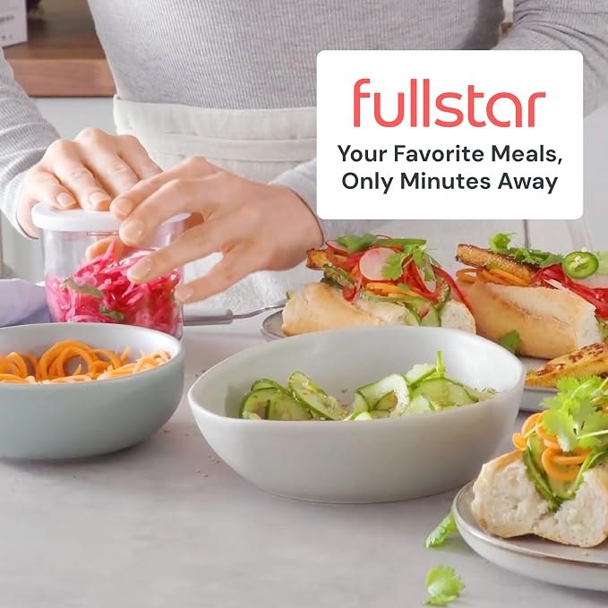 Fullstar - Vegetable Spiralizer & Slicer, Veggie Noodle Maker Kitchen Gadget