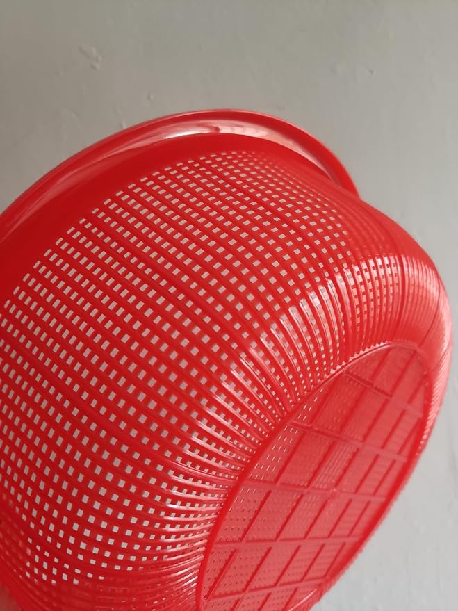 8 pcs Plastic Wash Basket Round Perforated Colander Wash Vegetables and Fruits Drain Cooked Pasta Kitchen Essentials Food Strainer Basket Strainer Kitchen Blue pink green red