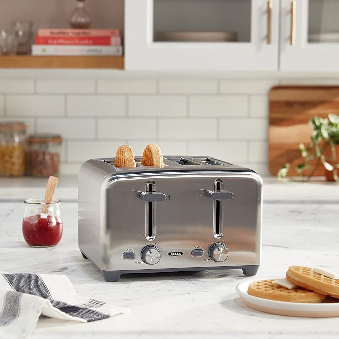 bella 4 Slice Toaster, Extra Wide Slots, Stainless Steel