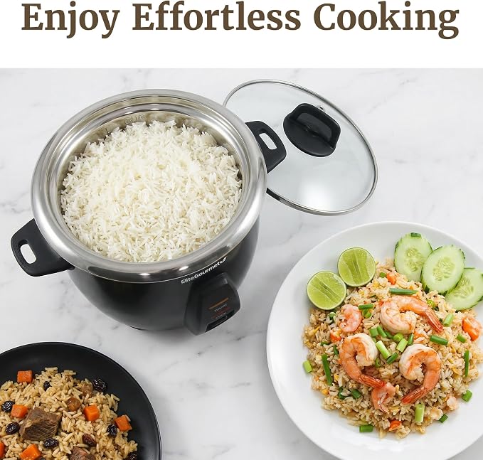 Elite Gourmet ERC2001BX 10-Cup Rice Cooker, Surgical Grade Stainless Steel | Elite Gourmet ERC2001BX 10-Cup Rice Cooker, Surgical Grade Stainless Steel