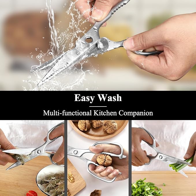 Kitchen Scissors for Food, Heavy Duty Scissors All Purpose Kitchen Shears That Come Apart, 8.5 Inch Fully Forged Stainless Steel