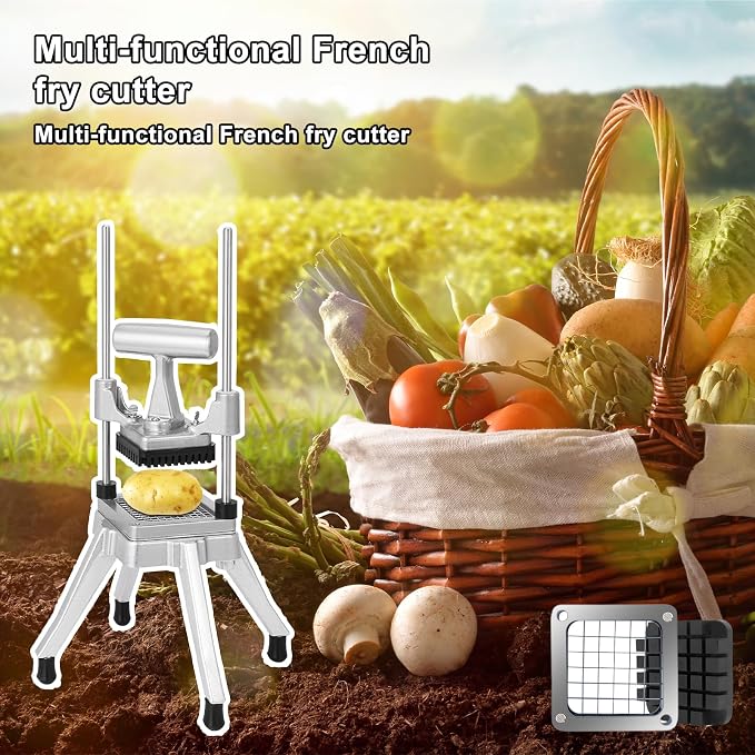 Commercial Vegetable Replacement Chopper 1/2’’ Blade | Replacement Chopper Dicer Stainless Steel Blade and Pusher Block for Fruit Cutting Machine Tomato onion French Fries Cutter