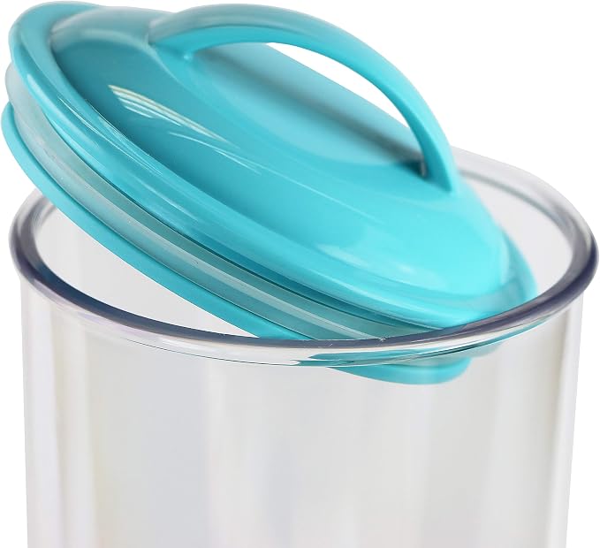Calypso Basics by Reston Lloyd Acrylic Storage Canisters, Spaghetti, Turquoise