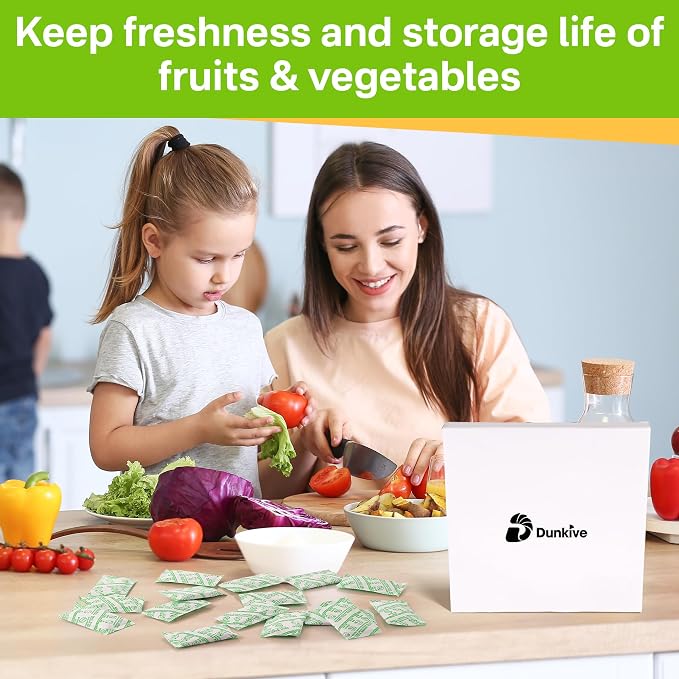 16 Pack Produce Saver Refill Kit, Ethylene Gas Absorber Refills, Green | Ethylene Gas Absorber Refills for Produce Keeper and Crisper Inserts, Fridge Keep Fresh, Fruits & Vegetables Storage