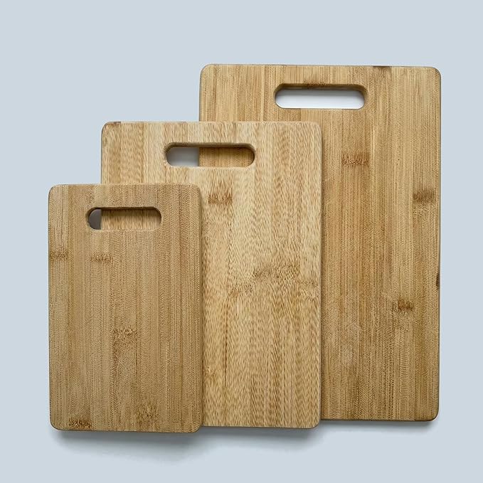 Handcrafted Bamboo Cutting Board – Genuine U.S.A. Made, Multiple Sizes – Premium Bamboo Wood, Perfect for Kitchen Prep or Personalized Engraved Gifts (Small)