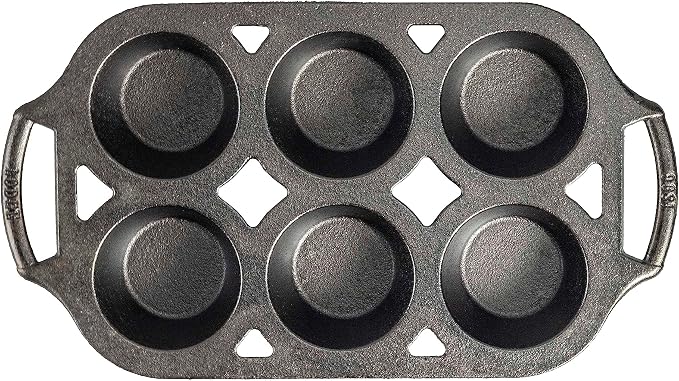 Lodge Cast Iron Muffin Pan 12.69" (Pack of 3)