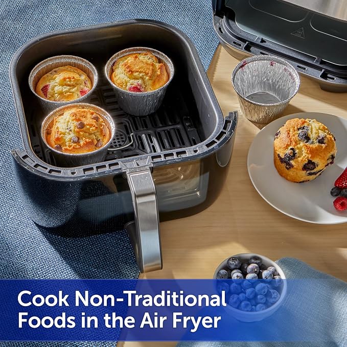 Reynolds Kitchens Air Fryer Cups, Easily Cook Individual Air Fryer Food and Non-Traditional Foods, Great for Meal Prepping and Picky Eaters, Oven-Safe and Grill-Safe, 40 Pack, 8 fl oz.