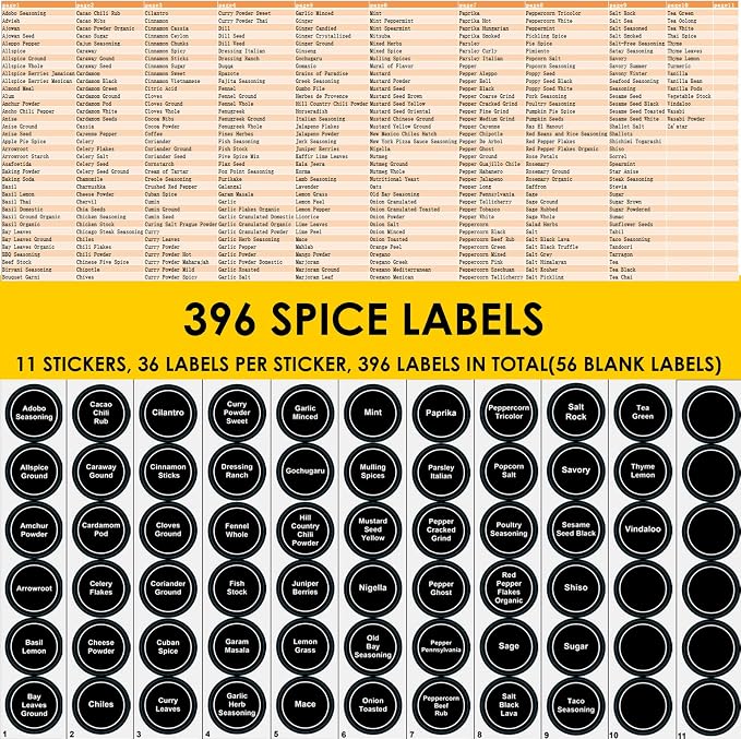 Bamboo Spice Rack Organizer With 28 Glass Spice Jars 4 oz, for Countertop | 780 Labels, 4 Tier Wood Hanging Shelf, Chalk Marker and Funnel Set for Drawer Cabinet Kitchen Wall Mount, Empty 4 oz Jars