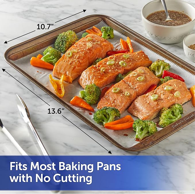 Reynolds Kitchens Pop-Up Parchment Paper Sheets, 30ct | Pre-Cut Nonstick Parchment Sheets, Microwave and Oven Safe Up to 425F, Easy Cleanup, Fits Standard Pans, 10.7 x 13.6 in