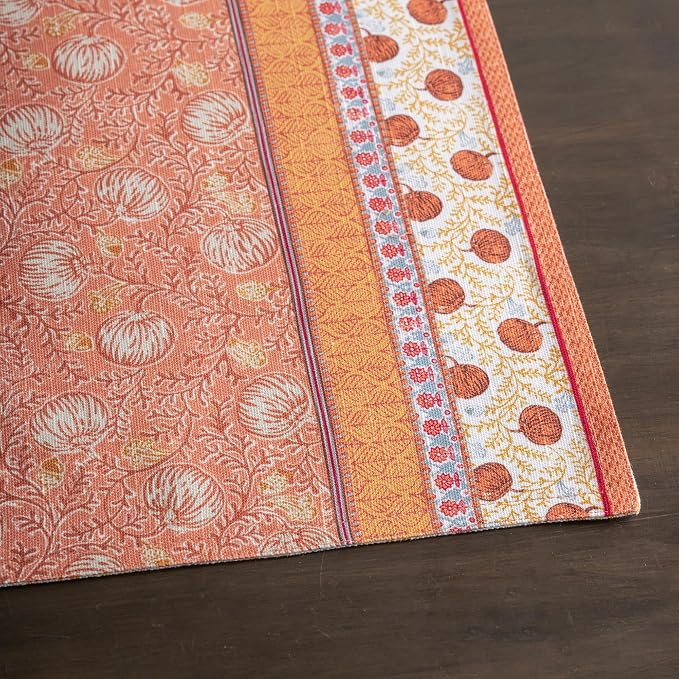 Maison d' Hermine Placemats Set of 4 Reusable 100% Cotton (13"x19") | Cloth Place Mats Washable Table Mats for Kitchen Dining Party Wedding Hotel Home Thanksgiving Christmas - Harvest Festival