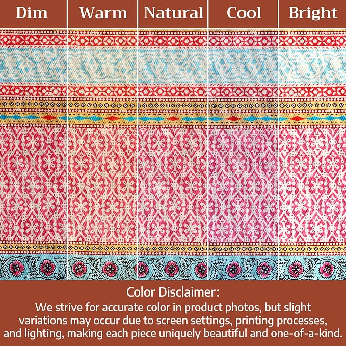 Maison d' Hermine Placemats Set of 4 Reusable 100% Combed Cotton (13"x19") | Cloth Place Mats Washable Table Mats for Kitchen Dining Party Wedding Hotel Home Restaurant Spring Summer - Lauris