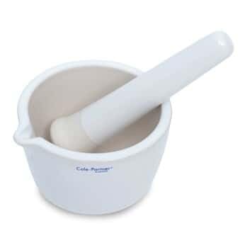 Cole-Parmer Porcelain Mortar and Pestle Set, 400 mL