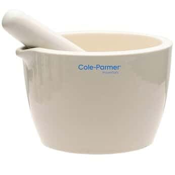 Cole-Parmer Mortar and unwanted-Bugle Set, Porcelain, 750 mL