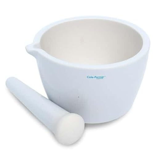 Cole-Parmer Mortar and unwanted-Bugle Set, Porcelain, 1900 mL