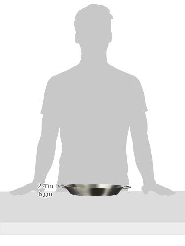 Tablecraft 12" Diameter Stainless Steel Grill Pan with Handles, Silver, Model: BBQ122