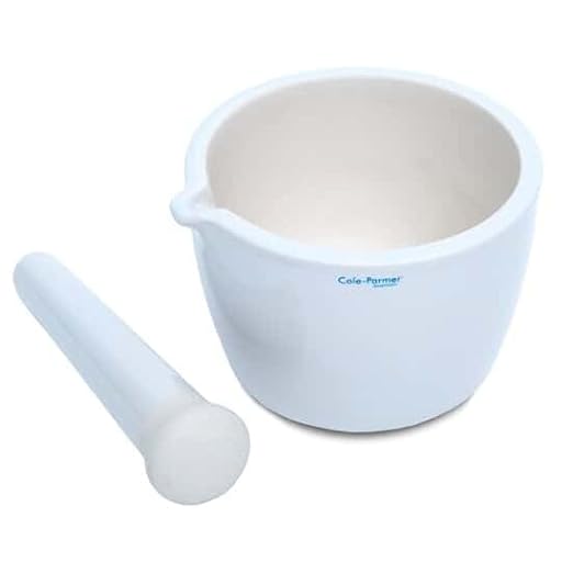 Cole-Parmer Mortar and unwanted-Bugle Set, Porcelain, 750 mL