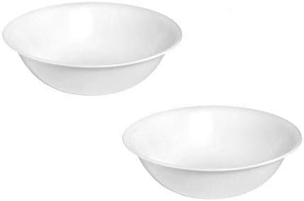Corelle Livingware 2 qt. White Glass Winter Frost Serving Bowl 2 pk